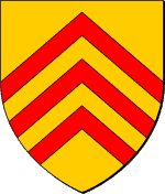 D'or, à trois chevrons de gueules